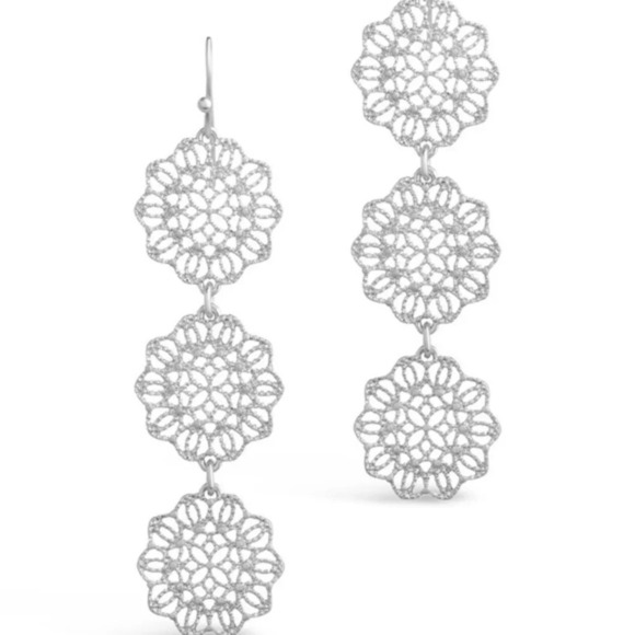 Sterling Forever Jewelry - Sterling Forever Filigree Disk Dangle Earrings